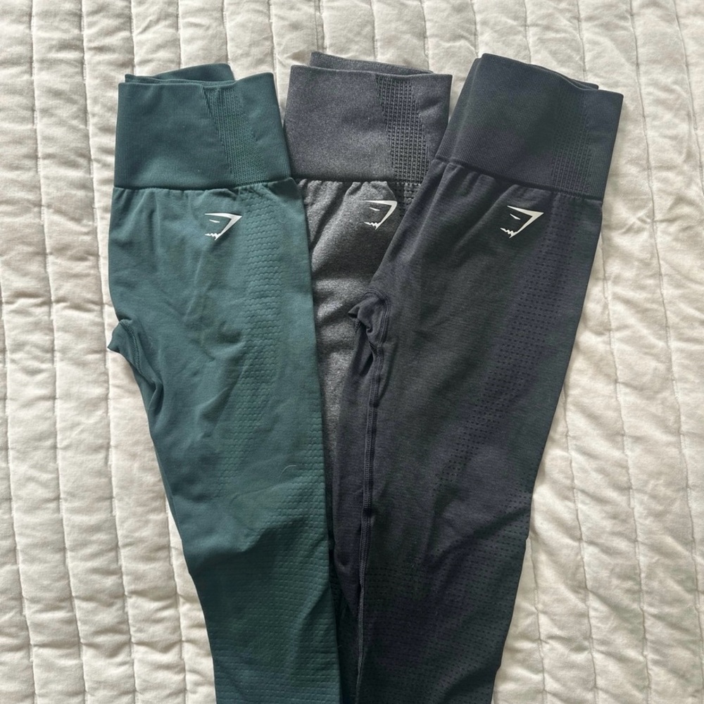 Gymshark vital seamless- Black, Gray, Green